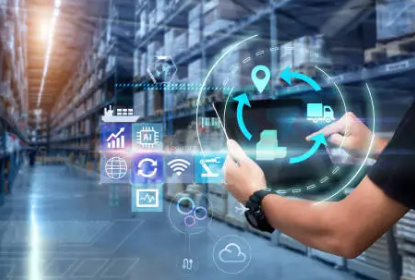 Digital tracking and AI technology dashboard used for supply chain logistics and LTL route planning