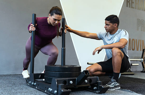 personal trainer researching fitness keywords