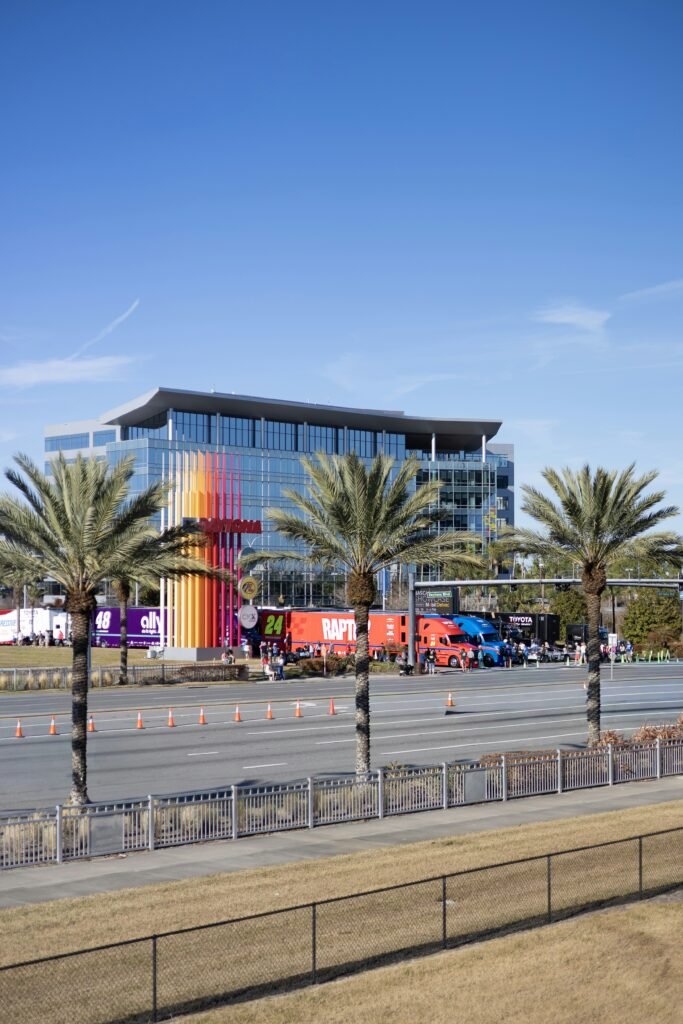 event equipment delivery at a venue loading area