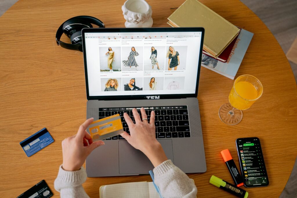E-commerce worker managing online retail orders
